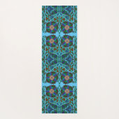 Ests Blue  folk art flower patroon Yogamat (Achterkant)
