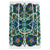 Ests Blue  folk art patroon met bloem Medium Cadeauzakje (Achterkant)