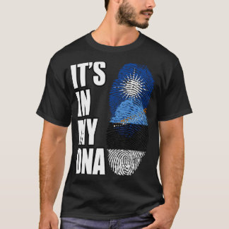 Ests en Marshallese Mix DNA-werelderfgoedvlag T-shirt