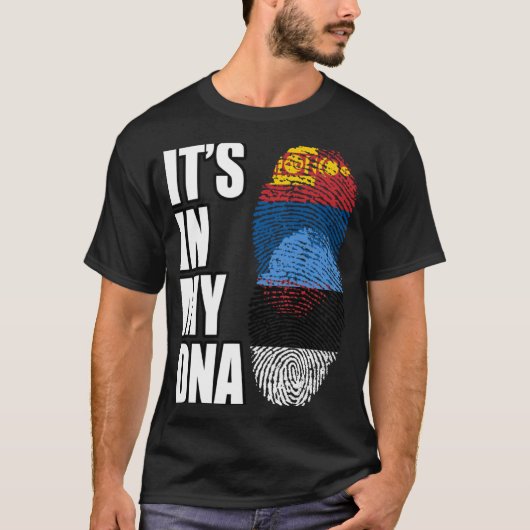 Ests en Mongoolse MIRA-vlag T-shirt (Voorkant)