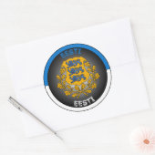 Ests Erfgoed Embleem Ronde Sticker (Envelop)