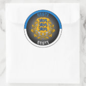 Ests Erfgoed Embleem Ronde Sticker (Tas)