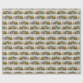 Ests  folk floral embroidery cadeaupapier (Vlak)