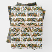 Ests  folk floral embroidery inpakpapier vel (In situ)