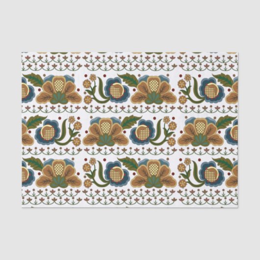 Ests folk floral embroidery tissuepapier (Voorkant)