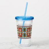 Ests  folkpatroon acryl drinkbeker (Achterkant)