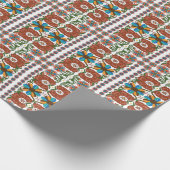 Ests  folkpatroon cadeaupapier (Hoek)