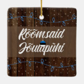 Ests kerst van de kerst, Rõmzei Jõulupühi Keramisch Ornament (Achterkant)