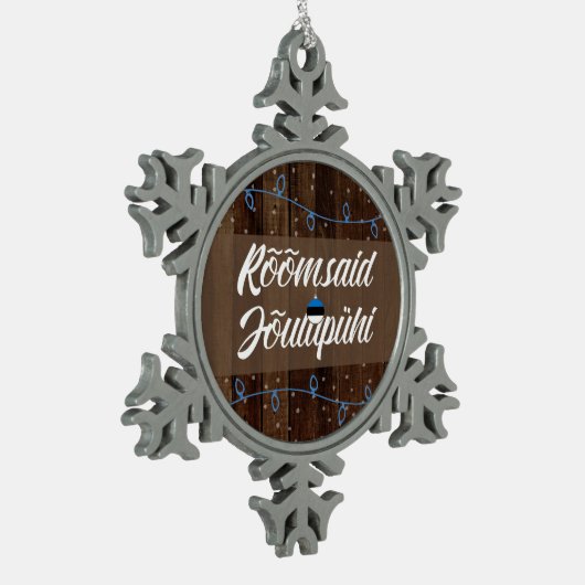 Ests kerst van de kerst, Rõmzei Jõulupühi Tin Sneeuwvlok Ornament (Links)