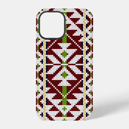 Ests nationaal patroon Kolga-Jaani vöö iPhone Hoesje (Achterkant)