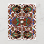 Ests ritueel folkpatroon met bloemen briefkaart (Voorkant)