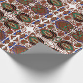 Ests ritueel folkpatroon met bloemen cadeaupapier (Hoek)