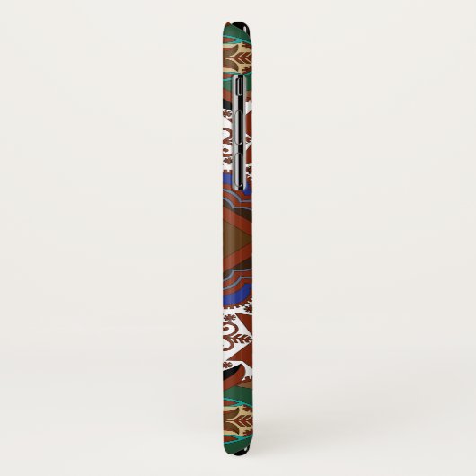 Ests ritueel folkpatroon met bloemen Case-Mate iPhone case (Achterkant/links)