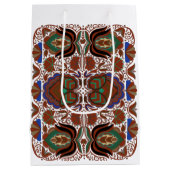 Ests ritueel folkpatroon met bloemen medium cadeauzakje (Achterkant)