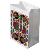 Ests ritueel folkpatroon met bloemen medium cadeauzakje (Achterkant Gekanteld)