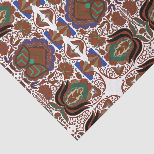 Ests ritueel folkpatroon met bloemen tissuepapier (Detail)