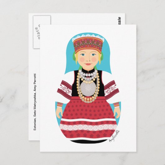 Ests, Seto Matryoshka Briefkaart (Voorkant / Achterkant)