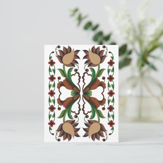 Ests  vouwkunstontwerp briefkaart (Staand voorkant)