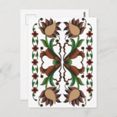 Ests  vouwkunstontwerp briefkaart (Voorkant / Achterkant)