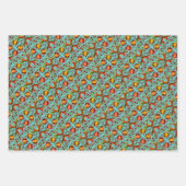 Estse aardse  volkskunst floral design inpakpapier vel (Voorkant 3)