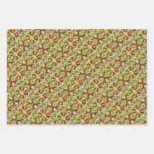 Estse aardse  volkskunst floral design inpakpapier vel (Voorkant)