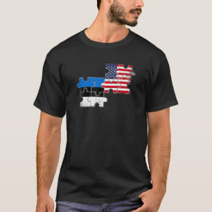 Estse Amerikaanse vlag T-shirt