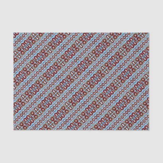  Estse blauwe en bruine folk kunst Tissuepapier (Voorkant)