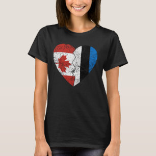 Estse Canadese vlaggen Hart Canada Estland Roots T-shirt