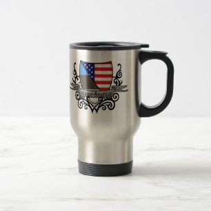 Estse en Amerikaanse vlag Reisbeker