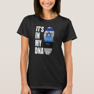 Estse en Israëlische mix DNA-vlag erfgoed T-shirt