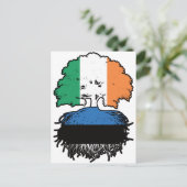 Estse Ierse boomrootenvlag Briefkaart (Staand voorkant)