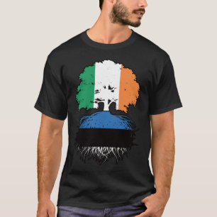 Estse Ierse boomrootenvlag T-shirt