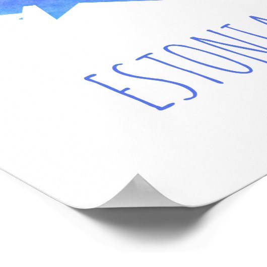 Estse kaart poster (Hoek)