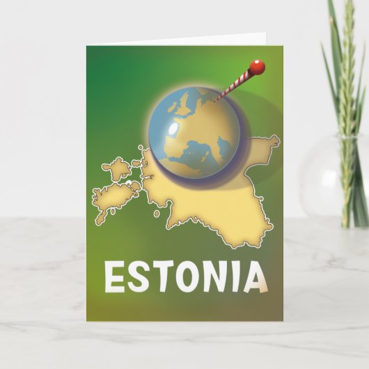 Estse kaart van het poster van Vintage (Voorkant)