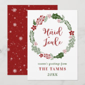 Estse Kerstmis Prettig, Aangepast Feestdagenkaart (Voorkant / Achterkant)