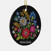 Estse kerstversiering - Muhu geïnspireerd Keramisch Ornament (Rechts)