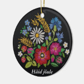 Estse kerstversiering - Muhu geïnspireerd Keramisch Ornament (Links)