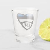 Estse landcode Vlaggenkop, EST Shot Glas (Achterkant)