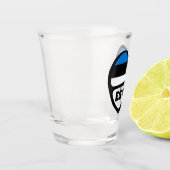 Estse landcode Vlaggenkop, EST Shot Glas (Links)