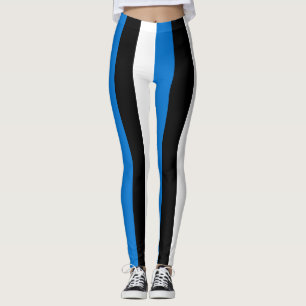Estse nationale vlagkleuren verticale strips leggings