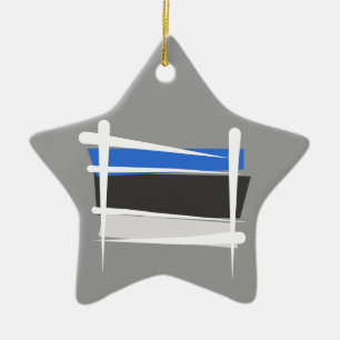 Estse penseelvlag keramisch ornament