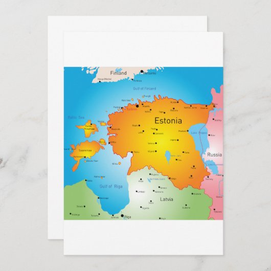 Estse plattegronden kaart (Voorkant / Achterkant)