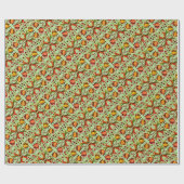 Estse vintage volks kunst bloemendesign cadeaupapier (Vlak)