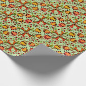 Estse vintage volks kunst bloemendesign cadeaupapier (Hoek)