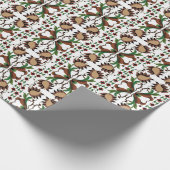Estse vintage volks kunst bloemendesign cadeaupapier (Hoek)