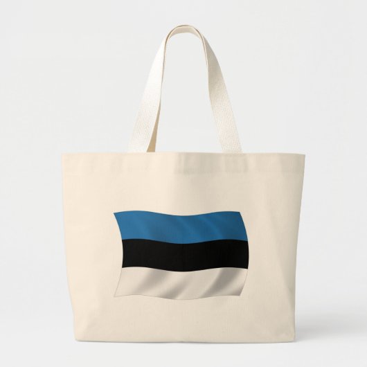 Estse Vlag Boodschappentas Grote Tote Bag (Voorkant)