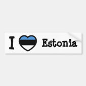 Estse vlag bumpersticker (Voorkant)