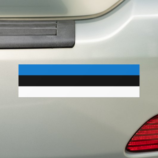 Estse vlag bumpersticker (Op auto)