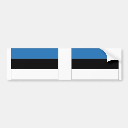 Estse vlag bumpersticker (Voorkant)