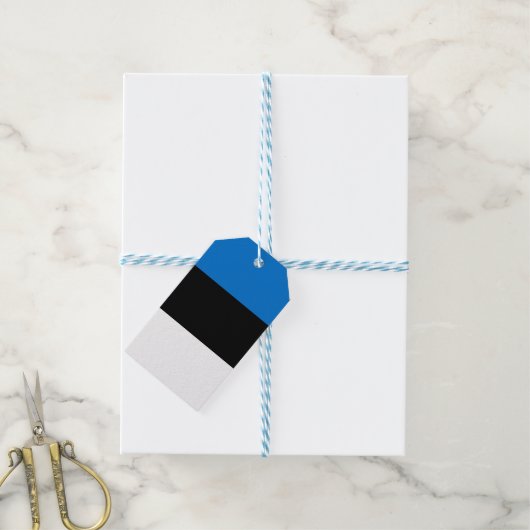 Estse vlag cadeaulabel (Met Touw)